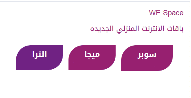باقات الانترنت we